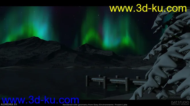 Frozen Lake Skyspheres-HDRIs模型的图片5