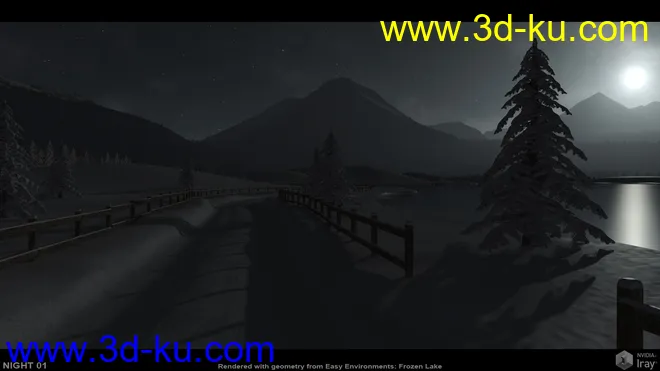 Frozen Lake Skyspheres-HDRIs模型的图片9