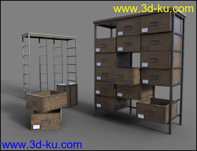 Furniture Collection - Apothecary Drawers模型的图片2