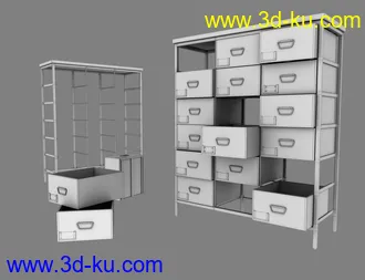 3D打印模型Furniture Collection - Apothecary Drawers的图片