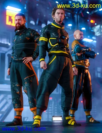 3D打印模型Furuta Techwear for Genesis 8 Males的图片