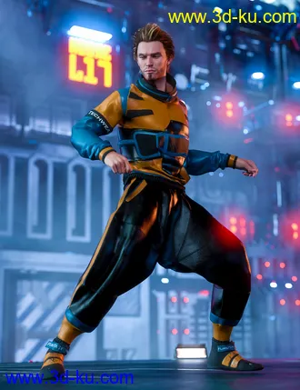 3D打印模型Furuta Techwear for Genesis 8 Males的图片