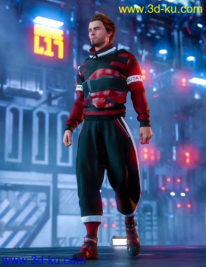 Furuta Techwear for Genesis 8 Males模型的图片4