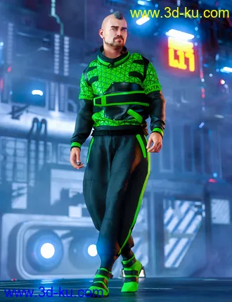 3D打印模型Furuta Techwear for Genesis 8 Males的图片