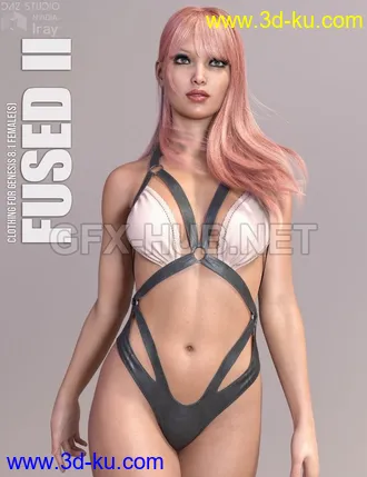 3D打印模型Fused II for Genesis 8.1 Females的图片