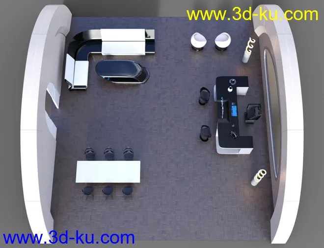 Futuristic Executive Office模型的图片8