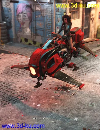 3D打印模型Futuristic Hover Bike的图片