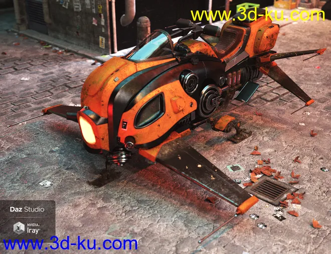 Futuristic Hover Bike模型的图片2