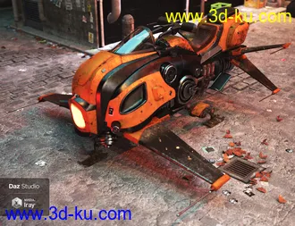 3D打印模型Futuristic Hover Bike的图片