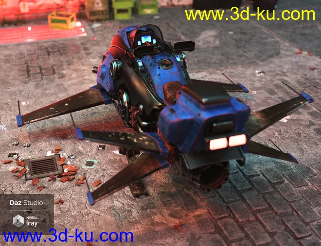 Futuristic Hover Bike模型的图片3