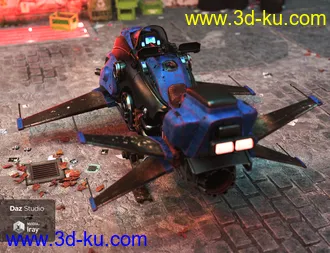 3D打印模型Futuristic Hover Bike的图片