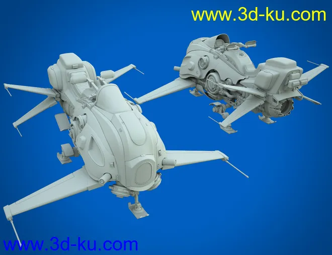 Futuristic Hover Bike模型的图片6