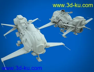 3D打印模型Futuristic Hover Bike的图片