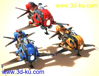 3D打印模型Futuristic Hover Bike的图片