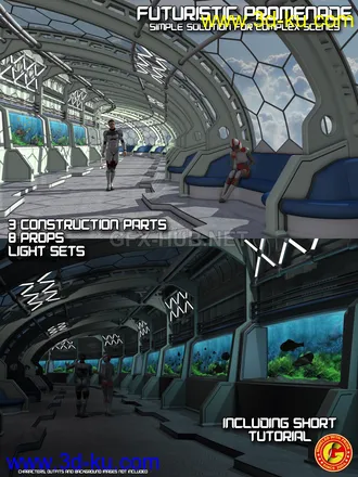 3D打印模型Futuristic Promenade的图片
