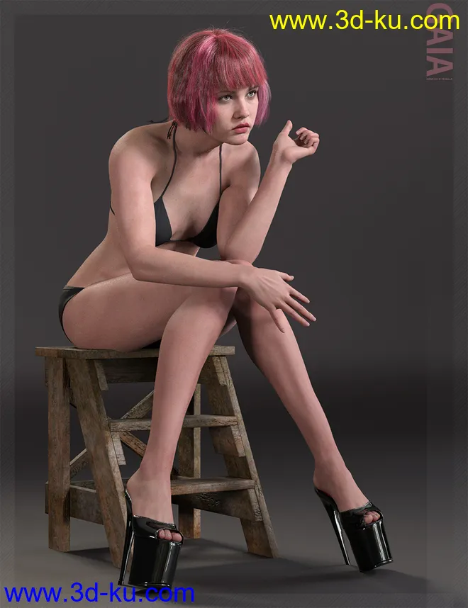 Gaia HD with HD Expression for Genesis 8.1 Female模型的图片9