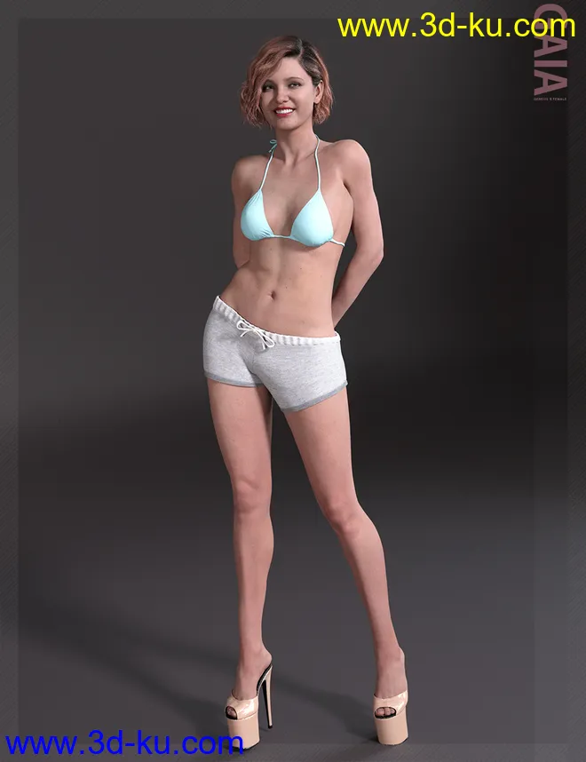 Gaia HD with HD Expression for Genesis 8.1 Female模型的图片11