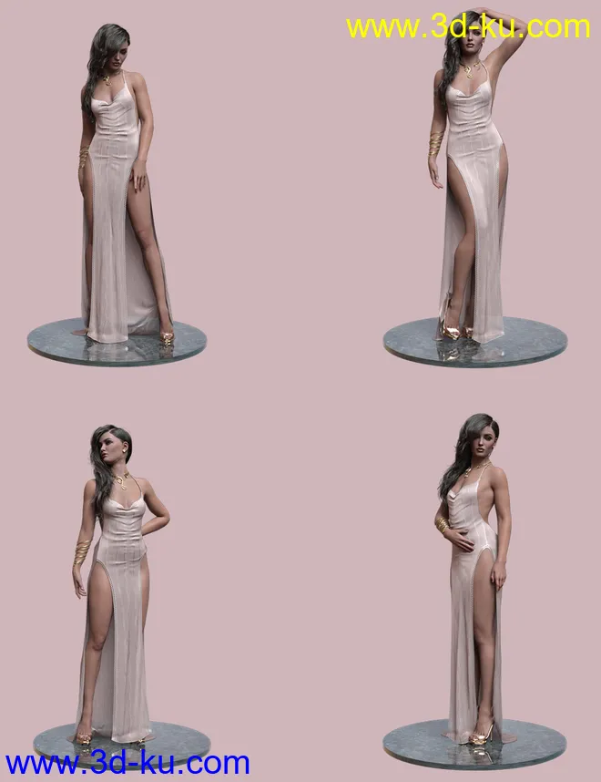 Gala Poses for Genesis Female 8.1模型的图片6