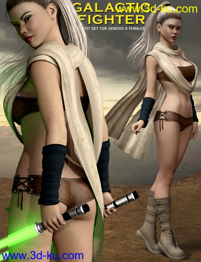 Galactic Fighter Outfit Set for Genesis 8 Female(s)模型的图片3