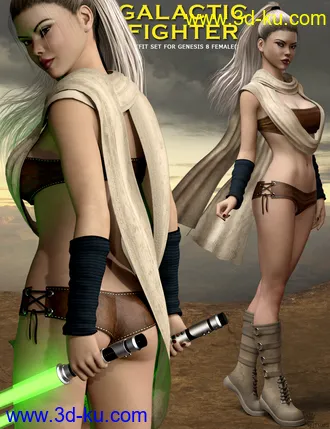 3D打印模型Galactic Fighter Outfit Set for Genesis 8 Female(s)的图片