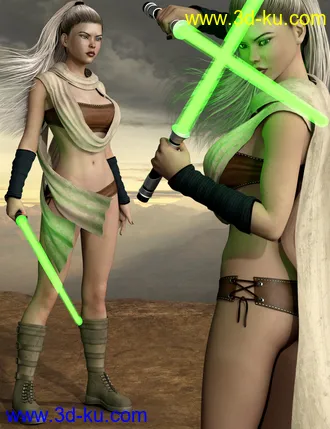 3D打印模型Galactic Fighter Outfit Set for Genesis 8 Female(s)的图片