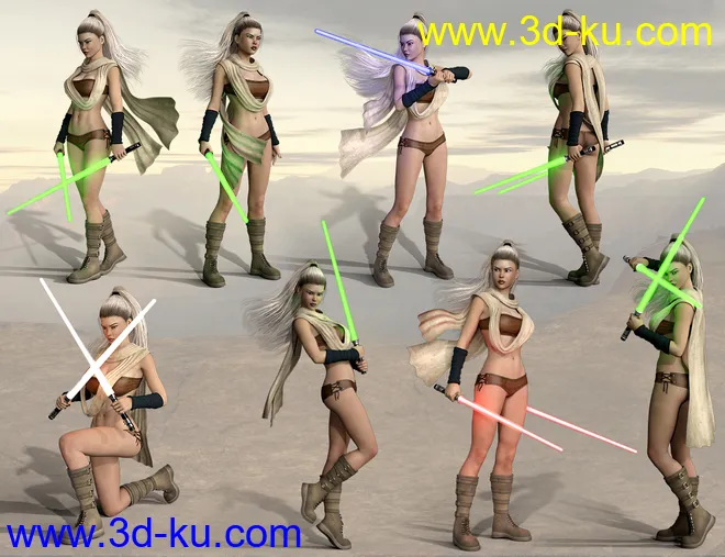 Galactic Fighter Outfit Set for Genesis 8 Female(s)模型的图片12
