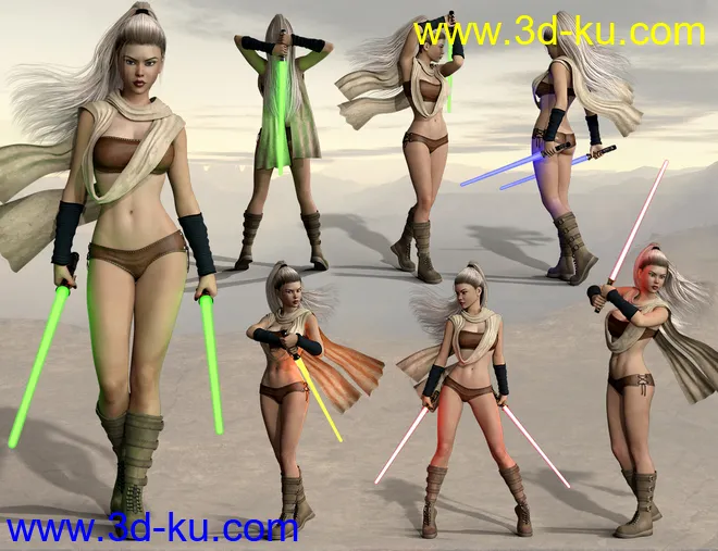 Galactic Fighter Outfit Set for Genesis 8 Female(s)模型的图片13