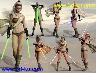 3D打印模型Galactic Fighter Outfit Set for Genesis 8 Female(s)的图片