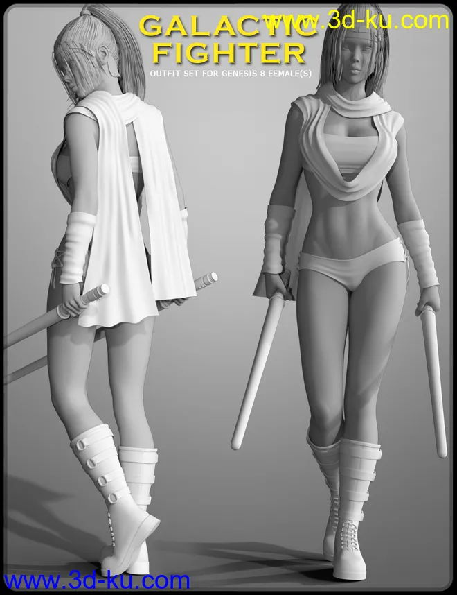 Galactic Fighter Outfit Set for Genesis 8 Female(s)模型的图片17
