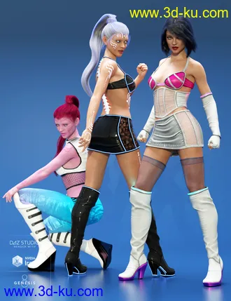 3D打印模型Galactic Heroine Poses for Genesis 8 Female(s)的图片