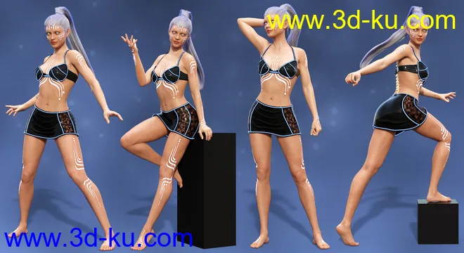 Galactic Heroine Poses for Genesis 8 Female(s)模型的图片4