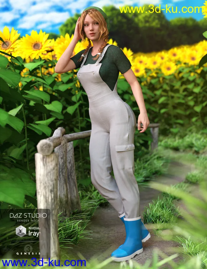 Garden Outfit for Genesis 3 Female(s)模型的图片2