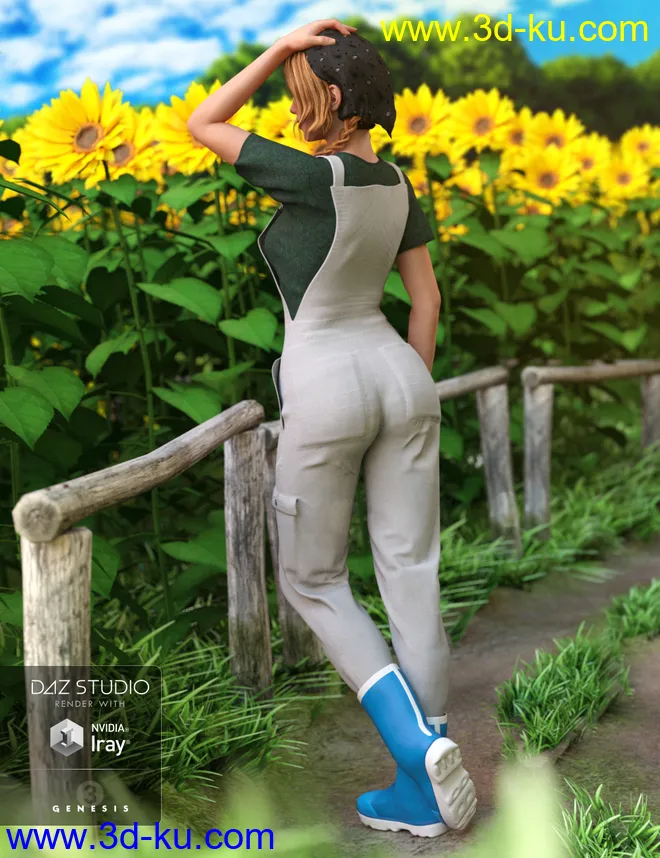 Garden Outfit for Genesis 3 Female(s)模型的图片3
