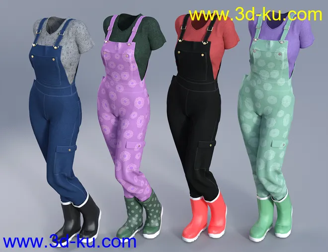 Garden Outfit for Genesis 3 Female(s)模型的图片5