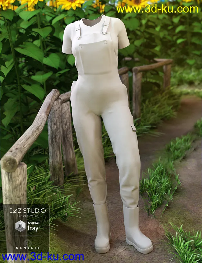 Garden Outfit for Genesis 3 Female(s)模型的图片7