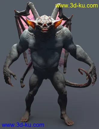 3D打印模型Gargoyle HD for Genesis 8 Males的图片