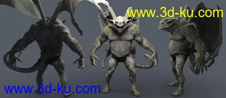 3D打印模型Gargoyle HD for Genesis 8 Males的图片