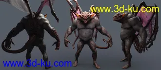 3D打印模型Gargoyle HD for Genesis 8 Males的图片