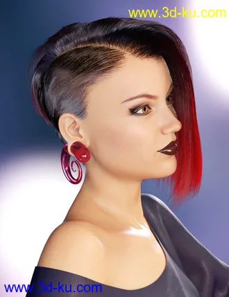 3D打印模型Gauged Ears and Jewelry for Genesis 8.1 Female的图片