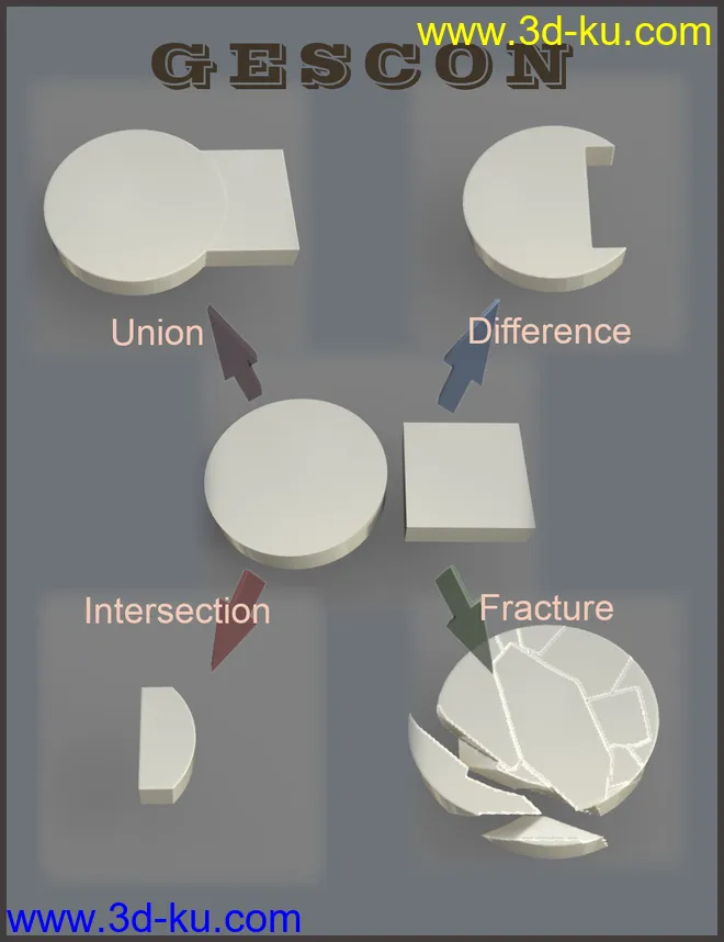 Gescon Constructive Solid Geometry for Daz Studio模型的图片1