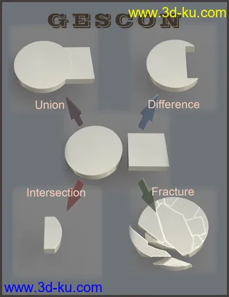 3D打印模型Gescon Constructive Solid Geometry for Daz Studio的图片