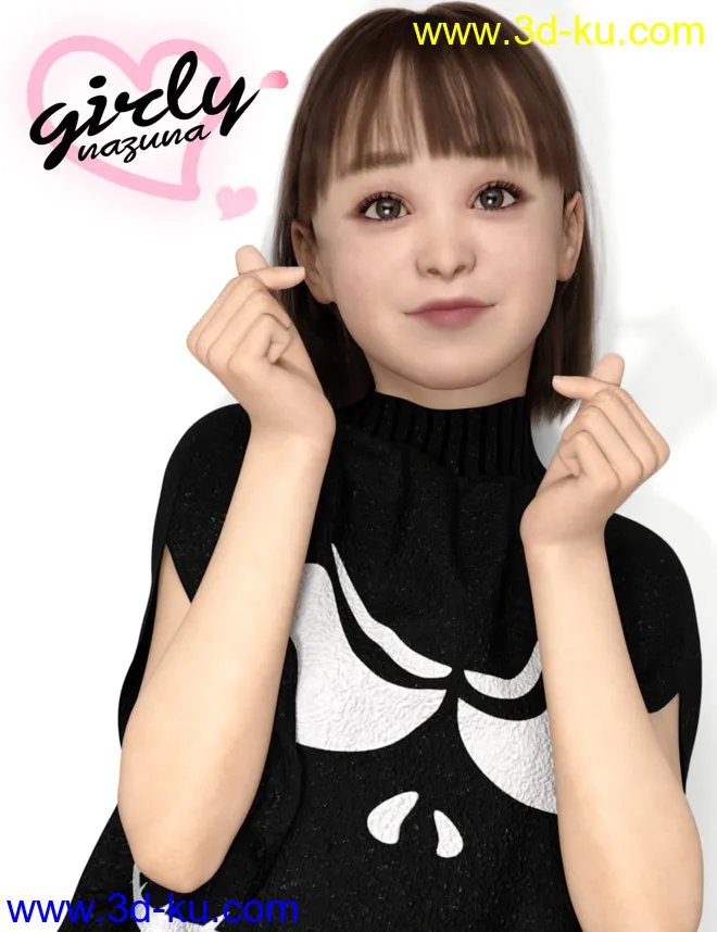 Girly Nazuna for Genesis 8 Female模型的图片1