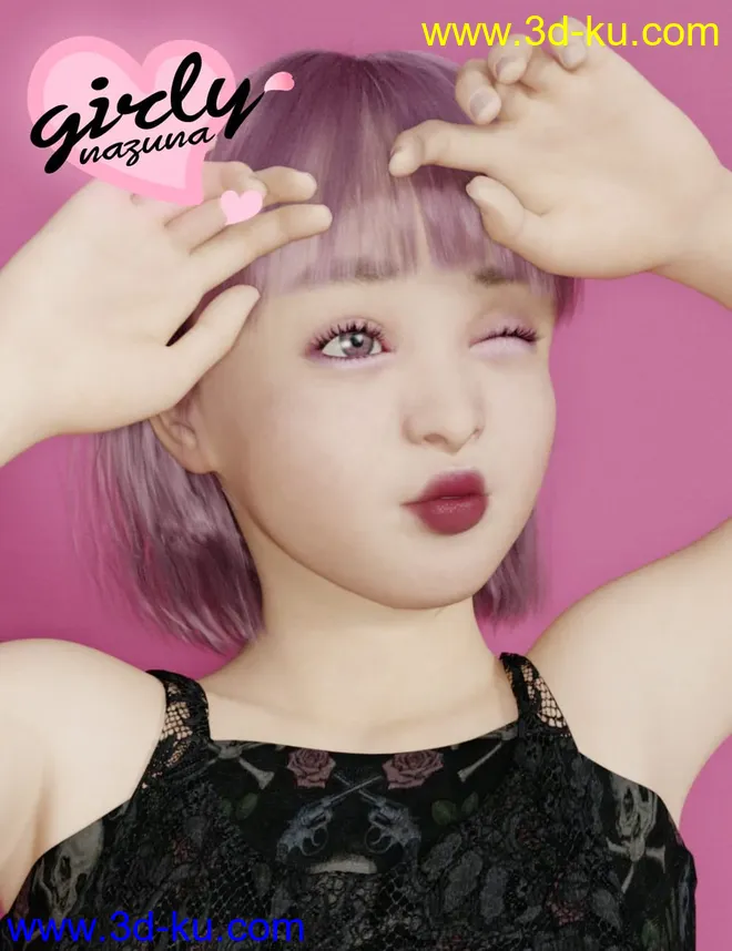 Girly Nazuna for Genesis 8 Female模型的图片17