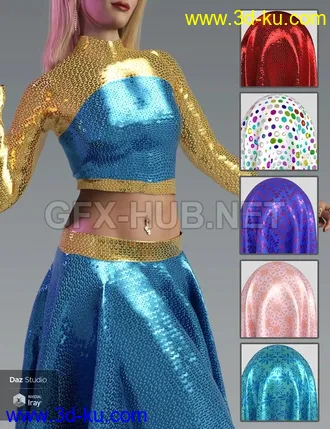 3D打印模型Glitz and Glam Fabric Iray Shaders的图片