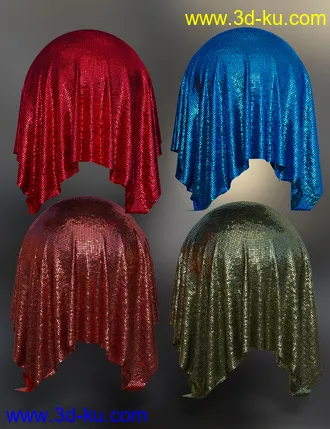 3D打印模型Glitzy Fabric Iray Shaders的图片