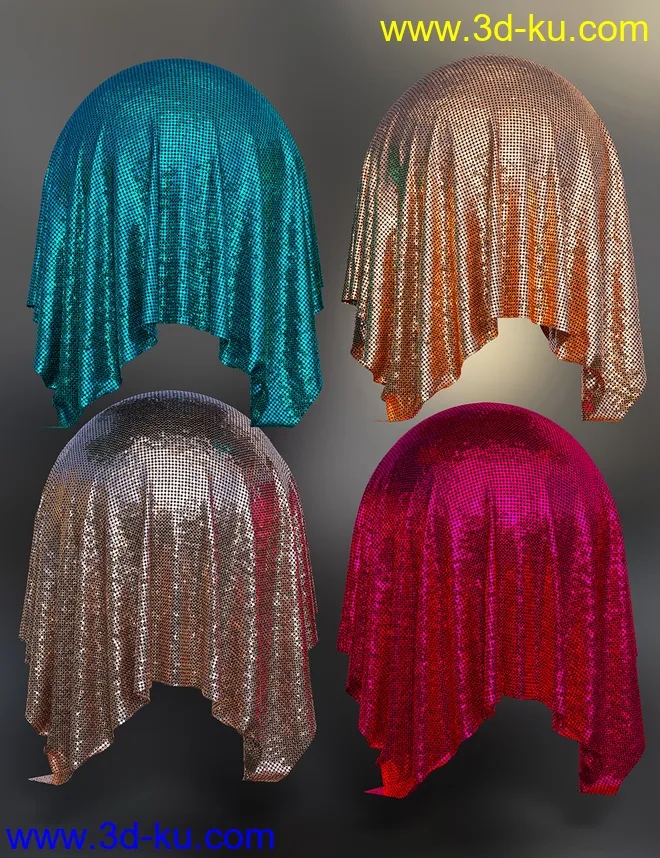Glitzy Fabric Iray Shaders模型的图片4