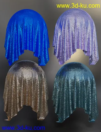 3D打印模型Glitzy Fabric Iray Shaders的图片
