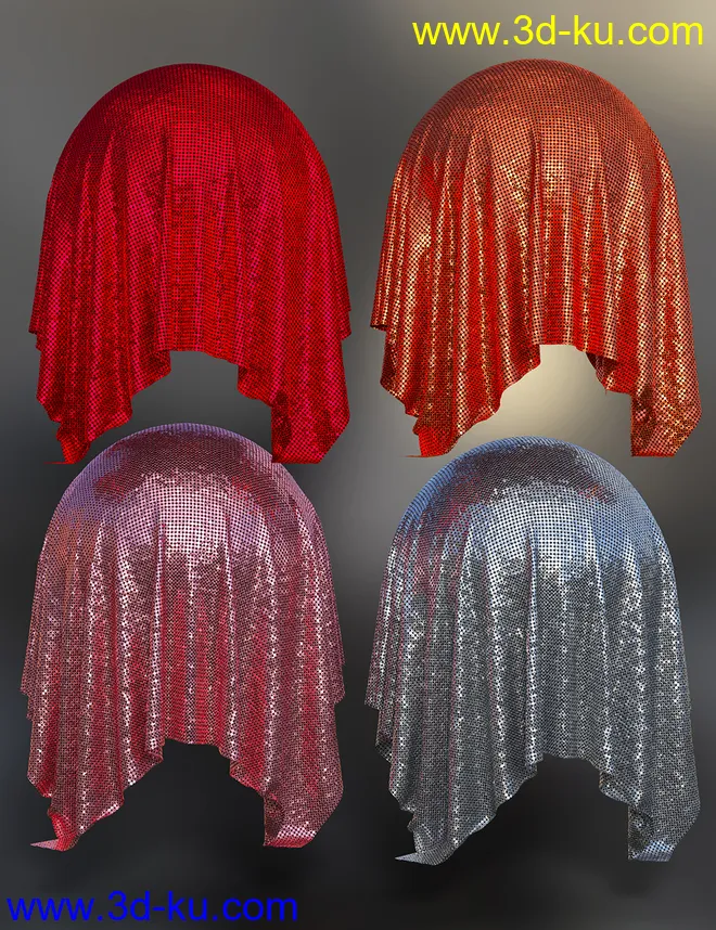 Glitzy Fabric Iray Shaders模型的图片6