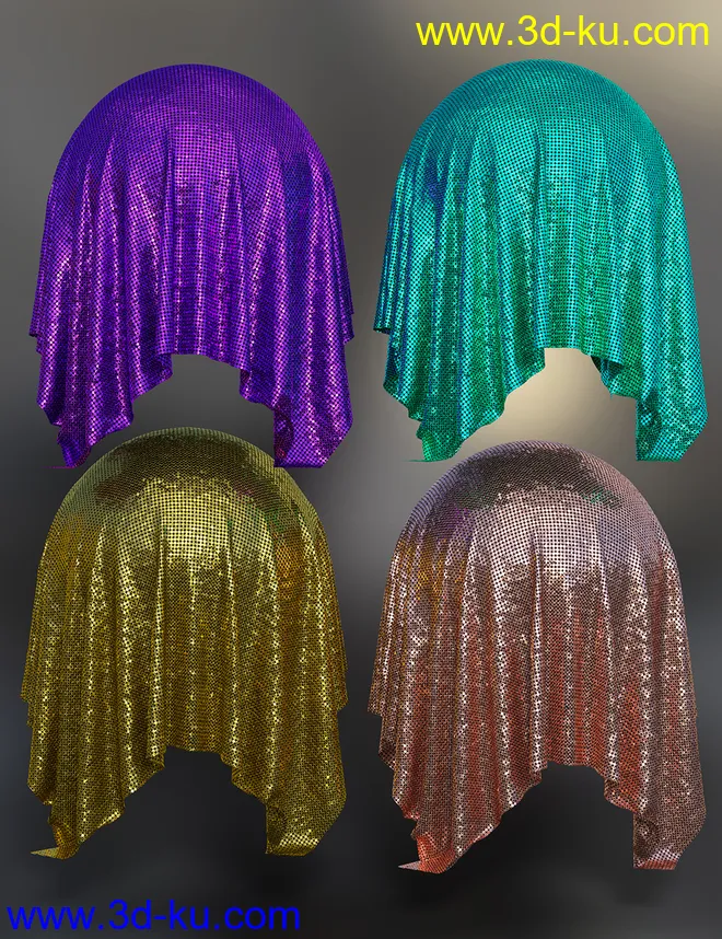 Glitzy Fabric Iray Shaders模型的图片7