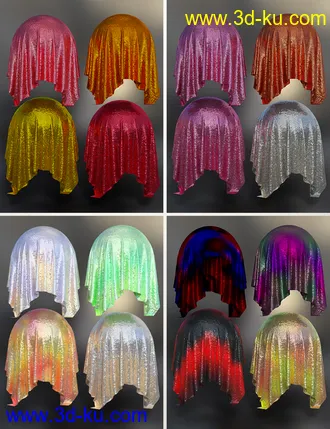 3D打印模型Glitzy Fabric Iray Shaders的图片